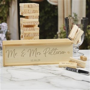 Classic Elegance Wedding Personalized Jumbling Tower - 30466