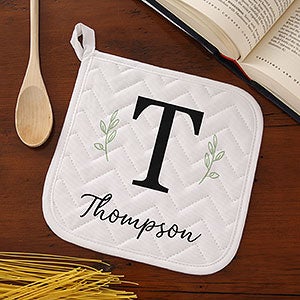 Black & White Personalized Monogram Potholder - 30487-P