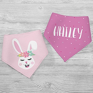 Build Your Own Girl Bunny Personalized Easter Bandana Bib - 30502-BB