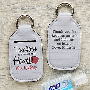 Inspiring Teacher Personalized Hand Sanitizer Holder Keychain - 30560