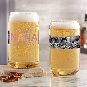 So Glad Youre Our Grandma Personalized Photo 16oz Beer Can Glass - 30669-B