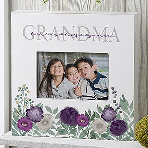 Floral Love Grandma Personalized 4x6 Box Frame - Horizontal - 30686-BH