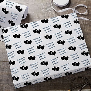 Icon Step  Repeat Personalized Wedding Wrapping Paper Roll - 30744