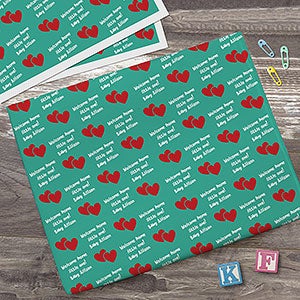 Icon Step & Repeat Personalized Baby Shower Wrapping Paper Sheets - 30746-S