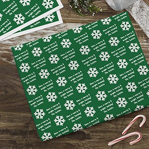 Icon Step  Repeat Personalized Christmas Wrapping Paper Sheets - Set of 3 - 30747-S