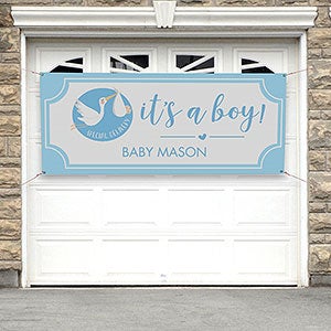 It’s A Boy Baby Announcement Personalized Banner - 30x72 - 30824