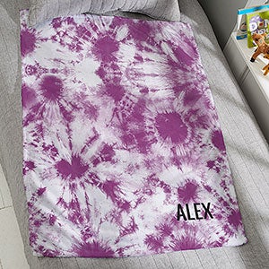 Bold Tie Dye Personalized 30x40 Plush Fleece Baby Blanket - 30841-SF