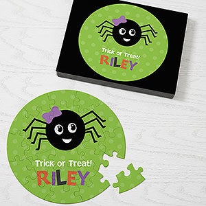 Spider Halloween Character Personalized 26 Round Puzzle - 30856-26