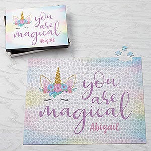 Magical Unicorn Personalized Puzzle- 500 Pieces - 30857-500