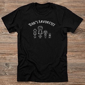 Dads Stick Figure Family Personalized Hanes Adult T-Shirt - 30862-AT