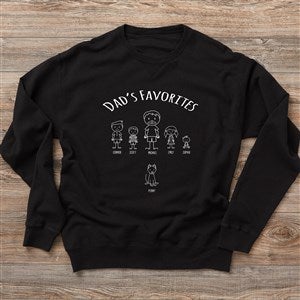 Dads Stick Figure Family Personalized Adult Hanes® ComfortWash™ Sweatshirt - 30864-CWS