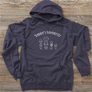 Dads Stick Figure Family Personalized Adult Hanes® ComfortWash™ Hoodie - 30864-CWHS