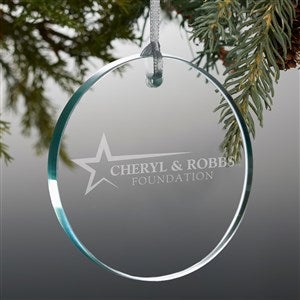 Personalized Logo Premium Glass Ornament - 30871-P