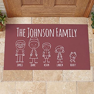 Front Door Mat, Front Porch Decor, Stick Family welcome Mat, Personali –  GlitterGiftsAndMore