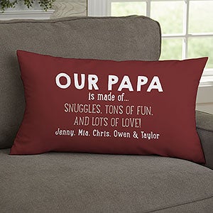 What Grandpas Are Made Of Personalized 18quot; Throw Pillow - 30909-LB