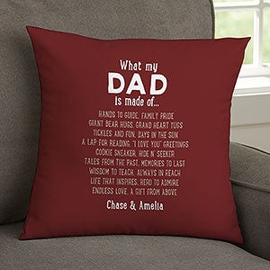 What Dads Are Made Of Personalized 14 Velvet Throw Pillow - 30910-SV
