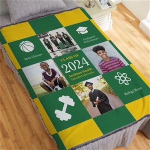 Graduation Patchwork Personalized Photo 56x60 Woven Throw - 30913-A