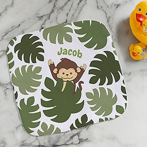 Jolly Jungle Monkey Personalized Washcloth - 30928-M