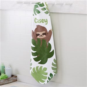 Jolly Jungle Sloth Personalized Baby Hooded Towel - 30930-S