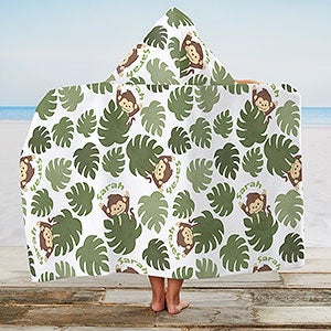 Jolly Jungle Monkey Personalized Kids Beach  Pool Towel - 30932-M