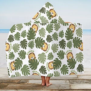Jolly Jungle Lion Personalized Kids Beach  Pool Towel - 30932-L