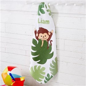 Jolly Jungle Monkey Personalized Baby Hooded Beach & Pool Towel - 30933-M