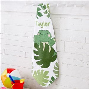 Jolly Jungle Alligator Personalized Baby Hooded Beach  Pool Towel - 30933-A