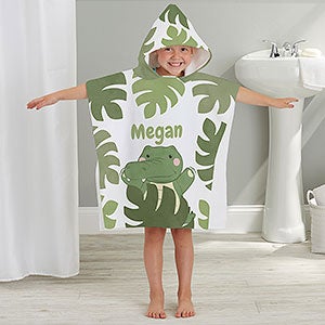 Jolly Jungle Alligator Personalized Kids Poncho Bath Towel - 30934-A
