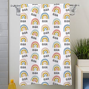 Boho Rainbow Personalized 35x72 Bath Towel - 30941-L