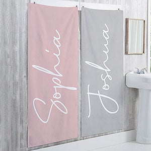 Simple and Sweet Personalized 35x72 Bath Towel - 30959-L