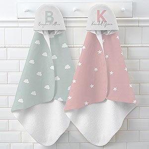 Simple and Sweet Personalized Baby Hooded Towel - 30962