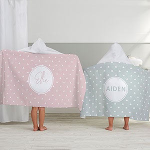 Simple and Sweet Personalized Kids Hooded Bath Towel - 30963