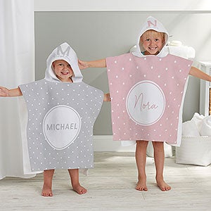 Simple  Sweet Personalized Kids Poncho Bath Towel - 30964