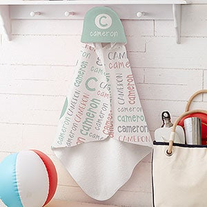Youthful Name Personalized Baby Hooded Beach  Pool Towel - 30980