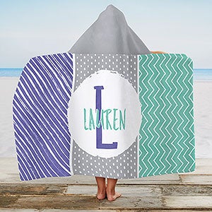 Yours Truly Personalized Kids Hooded Beach  Pool Towel - 31001