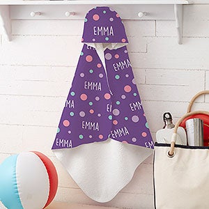 Bubbles Personalized Baby Hooded Beach & Pool Towel - 31024