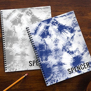 Bold Tie Dye Personalized Large Notebooks- Set of 2 - 31076