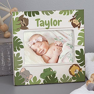 Jolly Jungle Personalized Baby Shiplap Frame-4x6 Horizontal - 31150-4x6H