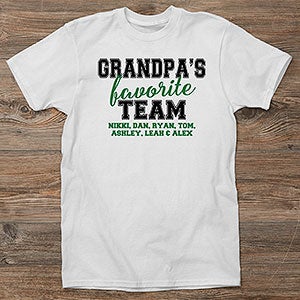 Grandpas Favorite Team Personalized Hanes Adult T-Shirt - 31158-AT