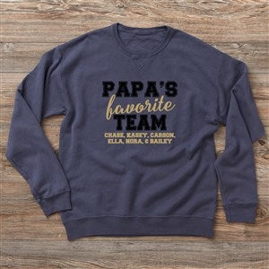 Grandpas Favorite Team Personalized Hanes Adult ComfortWash Sweatshirt - 31160-CWS