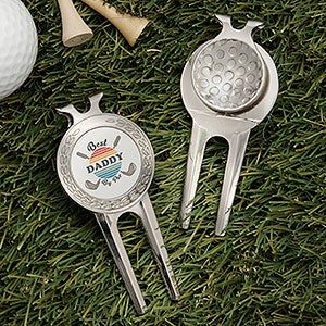 Best Dad By Par Personalized Divot Tool, Ball Marker  Clip - 31203