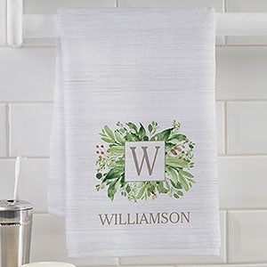 Greenery Monogram Personalized Hand Towel - 31208