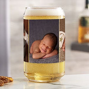 Photo Collage Personalized Printed 16 oz. Beer Can Glass - 31391-B