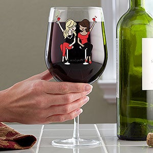 Best Friends philoSophies® Personalized Oversized Wine Glass - 31443