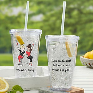 Best Friends philoSophies® Personalized 17 oz. Acrylic Insulated Tumbler - 31446