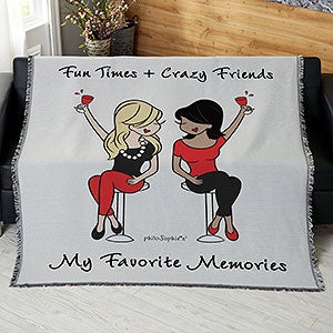 Best Friends philoSophies Personalized 56x60 Woven Throw - 31447-A