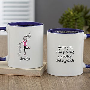 Busy Bride philoSophies® Personalized Coffee Mug 11 oz.- Blue - 31450-BL
