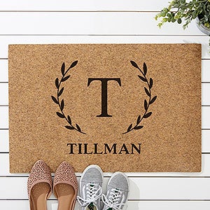 DIY Personalized Door Mats  How to Letter on Coir Mats! - Lemon Thistle