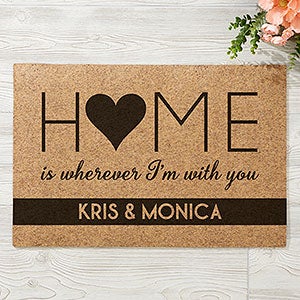 Home With You Personalized 18x27 Synthetic Coir Doormat - 31459