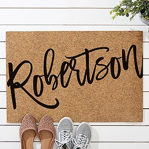 Bold Family Name Personalized 18x27 Synthetic Coir Doormat - 31465